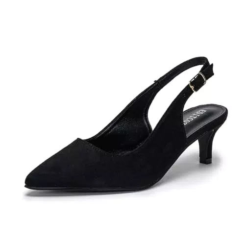 Damen Slingback Pumps mit Kitten Heel - Elegante Sandalen für jeden Anlass
