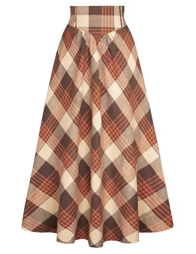 Damen Renaissance Trachtenrock A-Linie Lace-Up Elegant Cottagecore