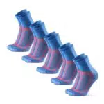 DANISH ENDURANCE Quarter Laufsocken mit Anti-Blasen Polsterung für Damen und Herren