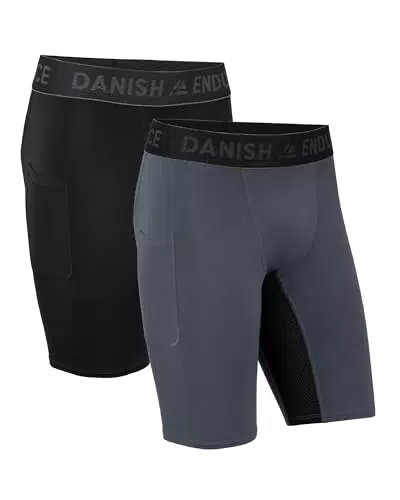 DANISH ENDURANCE Kompressions-Shorts, Sport Shorts, Kurze Leggings mit Taschen