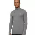 DANISH ENDURANCE Langarm Funktionsshirt Herren Sportshirt mit Zip