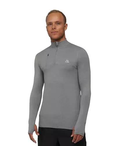 DANISH ENDURANCE Langarm Funktionsshirt Herren Sportshirt mit Zip