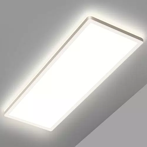 Led Deckenlampe Dimmbar mit Fernbedienung, Rechteckige Flachleuchte 24W