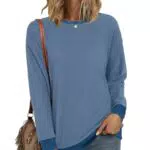 Desol Rundhals-Sweatshirt Damen - Bequemer Pullover Langarm für den Herbst