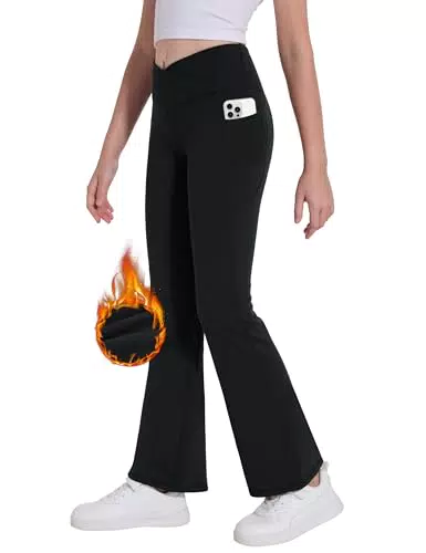Desol Thermo Kreuzdesign Schlaghose für Mädchen – Elastische Sportleggings
