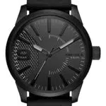 Diesel Herrenuhr Raspel, Dreizeigeruhrwerk, 46mm goldenes Edelstahlgehäuse mit Edelstahlarmband