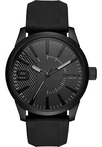 Diesel Herrenuhr Raspel, Dreizeigeruhrwerk, 46mm goldenes Edelstahlgehäuse mit Edelstahlarmband