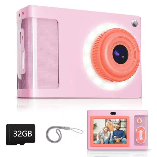 ARNSSIEN Digitalkamera 1080P für Kinder, 40MP, 2,4" LCD, 8-fach Zoom