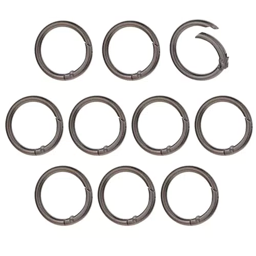 Dimeho Runde Karabiner Clips für Schlüsselanhänger und Taschen DIY