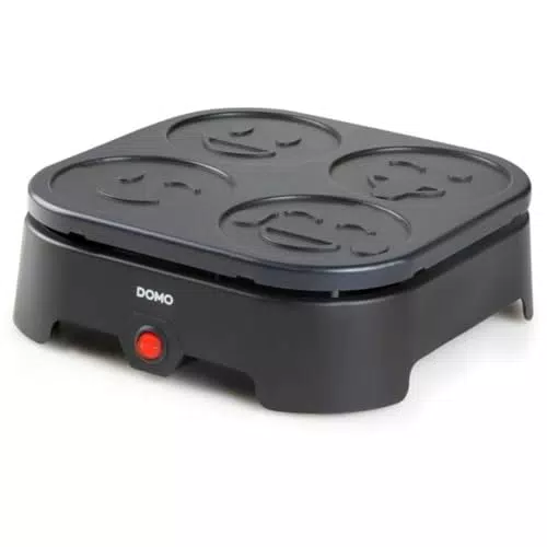 DOMO DO8718P Emoji Crepe Pancake Maker aus Gusseisen