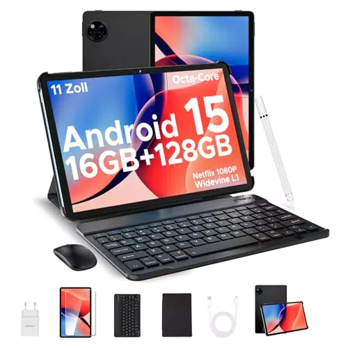 DOOGEE U11 Tablet 11 Zoll, Android 15, 16GB+128GB, Octa-Core, Widevine L1