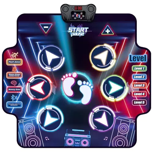 Dreamon Tanzmatte für Kinder ab 4 Jahren – Musikmatte mit Bluetooth und LED-Leuchten
