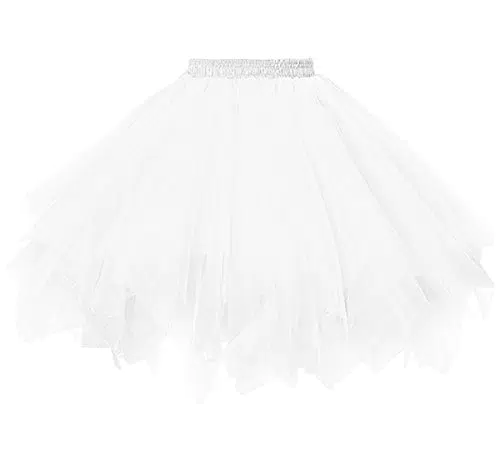 Rockabilly Petticoat Damen Tüllrock für Retro Ballett Cosplay und Prom, Rot