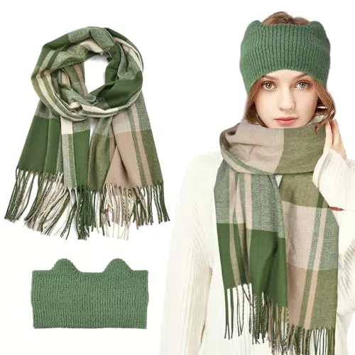 DTYGUIXE Damen Winterschal mit Fransen – Weicher Modeschal für Herbst und Winter