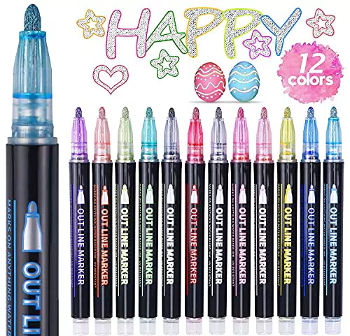 ECtury Glitzerstifte – Magische Bastelstifte für Kinder, Geschenke für Mädchen