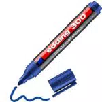 edding 300 Permanentmarker - schwarz, rot, blau, grün - 4 Stifte - Rundspitze 1