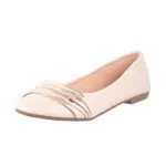 Elara Damen Ballerinas aus Lederoptik mit Strass – Modell Chunkyrayan