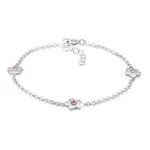 Elli Armband Kinder Blumen Filigran mit Kristallen in 925 Sterling Silber