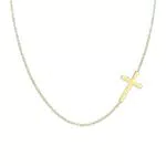Elli Kreuz Anhänger Halskette in 925 Sterling Silber Vergoldet für Damen