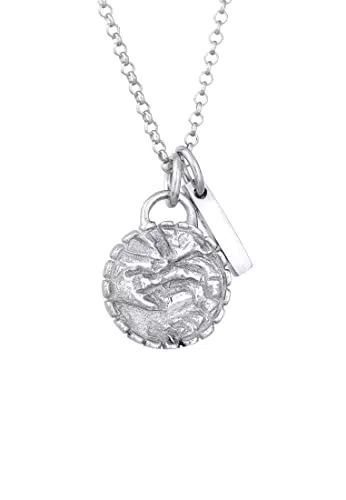Elli Halskette Silber 925 mit Vintage Ornament Anhänger für Damen und Mädchen