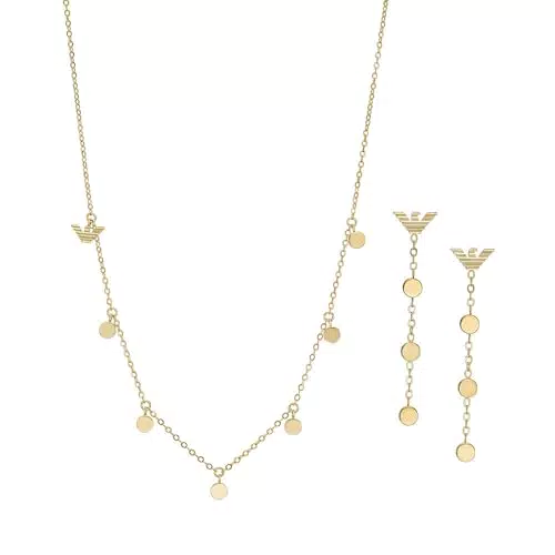 Emporio Armani Damenset Kette und Ohrringe EGS3064SET aus Edelstahl