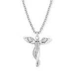 Engelsrufer Halskette aus Sterling Silber mit Engel Anhänger, verstellbar, nickelfrei