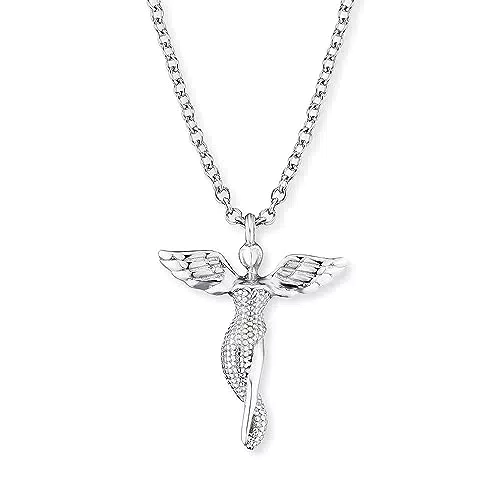 Engelsrufer Halskette aus Sterling Silber mit Engel Anhänger, verstellbar, nickelfrei