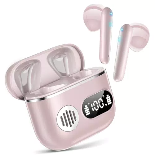 EUQQ Bluetooth Kopfhörer 5.3 In-Ear HiFi Stereo mit ENC Mikrofon und IPX7 wasserdicht