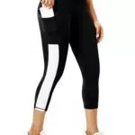 Evievit Sport Leggings Damen 3/4 und Lang, Gym Leggings mit Taschen für Damen