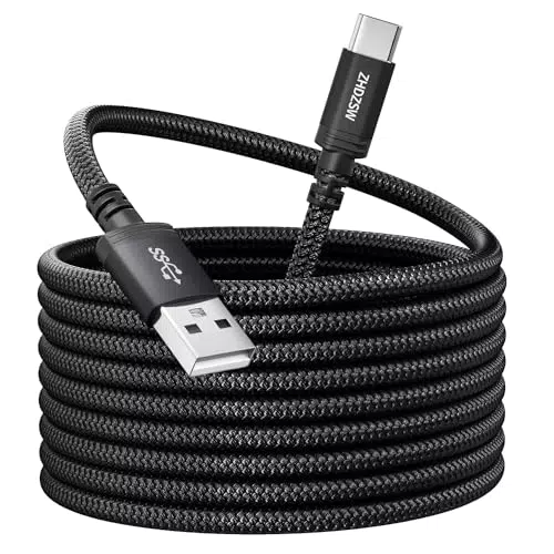 Samsung USB C Ladekabel 5m, 3.1A Schnellladekabel für PS5 und Galaxy S10/S9/S8