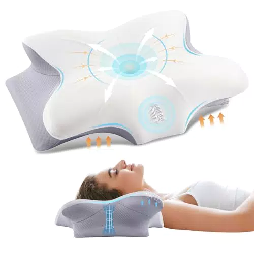 FAIORD Ergonomisches Seitenschläferkissen aus Memory-Schaum für optimalen Schlaf