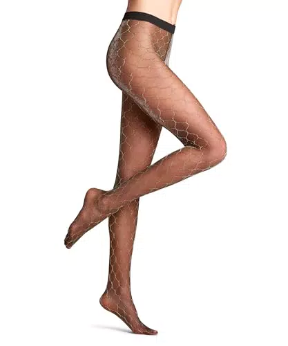 FALKE Damen Strumpfhose Fascination 20 DEN transparent gemustert