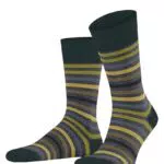 FALKE Herren Socken Tinted Stripe M aus Wolle und Baumwolle gemustert