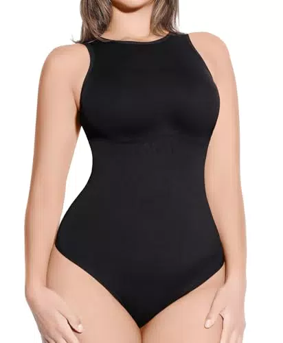 FeelinGirl Shapewear Damen Bauchweg Bodysuit Ärmellos mit Racerback