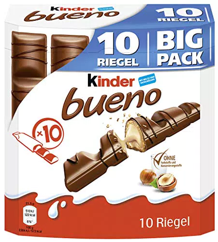 Ferrero Kinder Bueno Big Pack – Schokoriegel mit Milch-Haselnuss-Creme