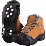 Fesoar Steigeisen für Stiefel – Rutschfeste EIS Traktion Stollen für Schnee