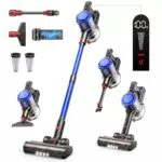 Fieety Akku Staubsauger 550W, kabellos, leise, 6-in-1 mit Tierhaardüse