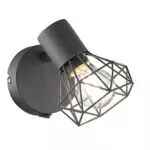 Fischer & Honsel Wandspot RAN, E14 max. 40 Watt, mit Schalter, 1-flammig