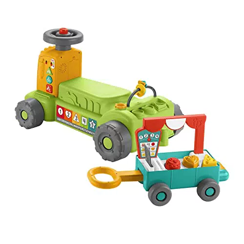 Fisher-Price Lernspaß 4-in-1 Markt-Traktor – Lernspielzeug für Kinder ab 9 Monaten