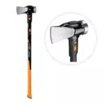 Fiskars Spaltaxt IsoCore XXL – Ideal zum Spalten von Stammstücken und Eintreiben von Keilen