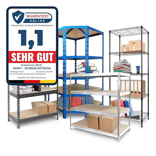 Floordirekt Schwerlastregal - Steckregal für Keller und Lager mit hoher Traglast