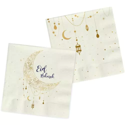 Folat Eid Mubarak Ramadan Dekoration Servietten Stern Mond Zubehör