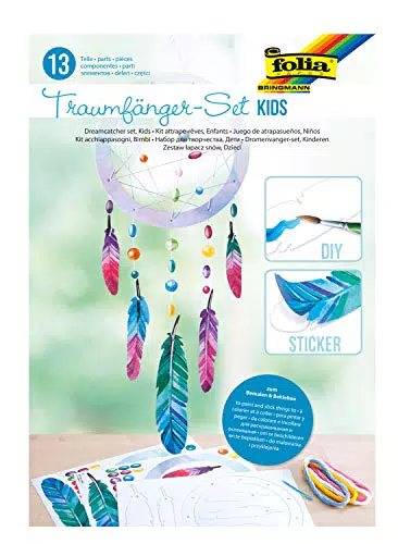 Folia Traumfänger-Set Kids – Kreatives Bastelset für individuelle Traumfänger