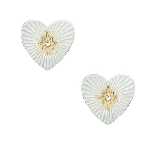 Fossil Ohrringe Edelstahl JF02906791 für Frauen, 10mm Dicke