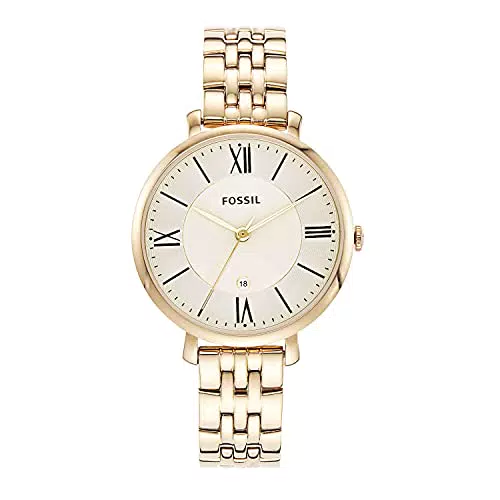 Fossil Jacqueline Damenuhr Quarzwerk 36mm Edelstahlgehäuse mit Armband