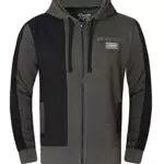 FULL TIME SPORTS Herren-Fleece-Panel-Hoodies Mit Frontrei§Verschluss