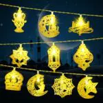 Gcstnn Ramadan Lichterkette mit Timer, IP65 Wasserdicht für Eid Dekorationen