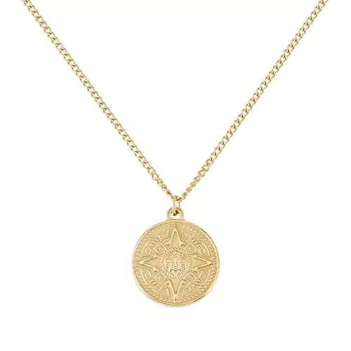 GD GOOD.designs Piraten Kette Damen mit Kompass Anhänger aus 316L Edelstahl