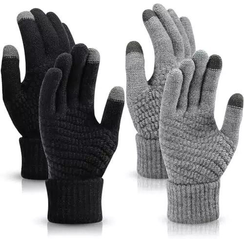 Generisch Thermo Strickhandschuhe für Herren und Damen - Touchscreen-fähig