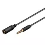 Goobay AUX Verlängerungskabel 3,5mm Klinke Stecker auf Buchse, Stereo